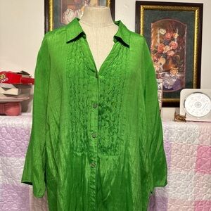 Green blouse
